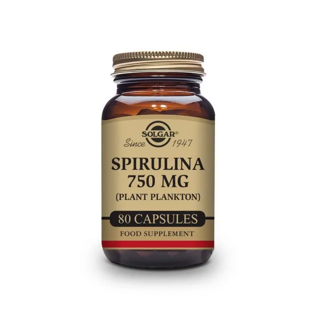 solgar-espirulina-vegetariana-750-mg-80-comprimidos-apto-para-veganos image 1