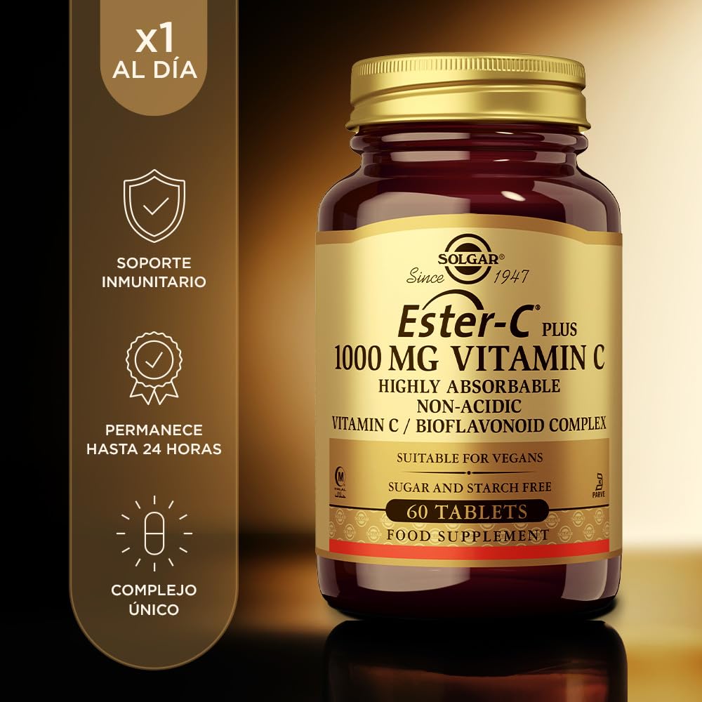 solgar-ester-c-plus-1000-mg-con-bioflavonoides-y-escaramujo-60-comprimidos image 2