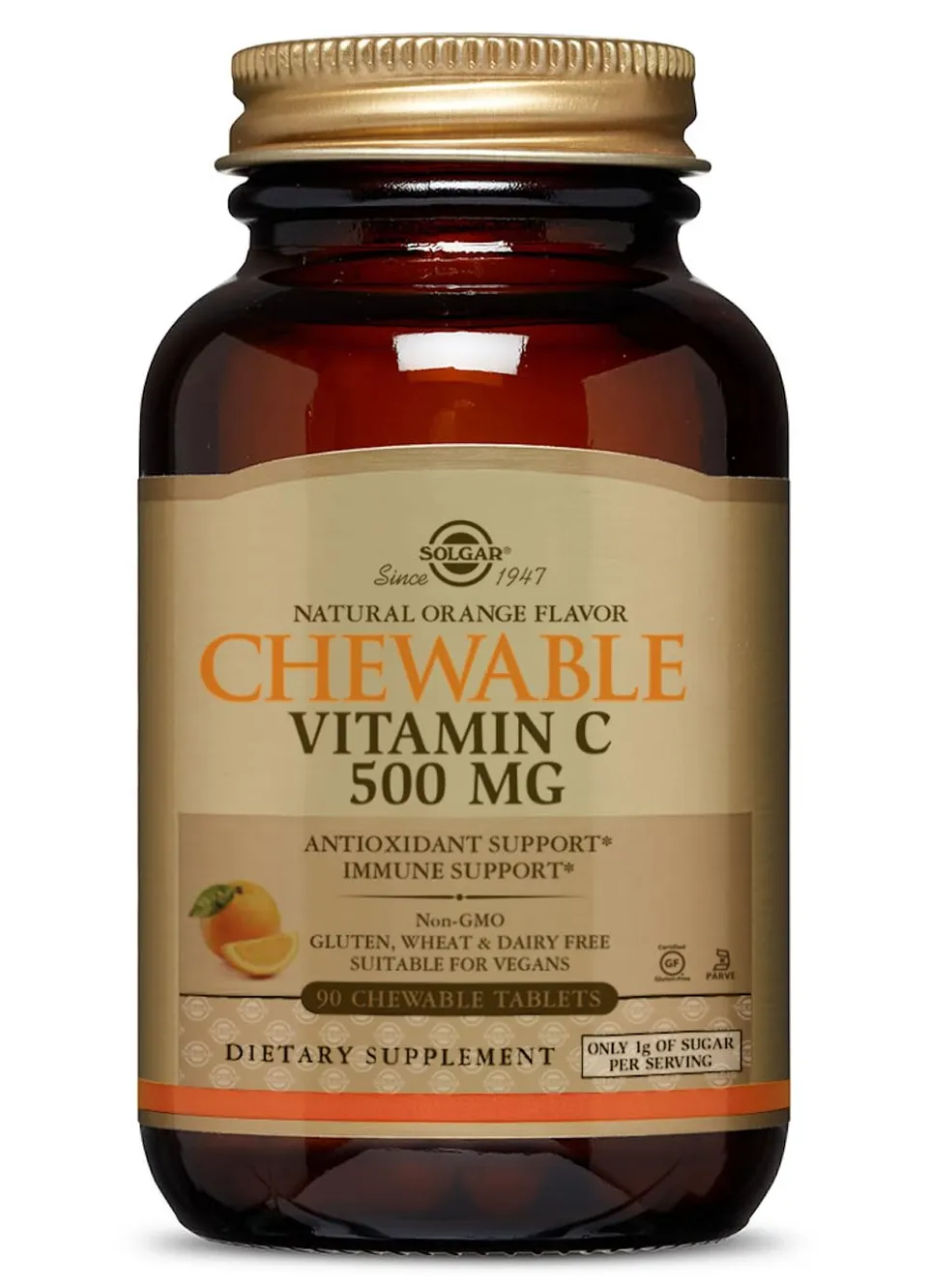 solgar-vitamina-c-masticable-500-mg-sabor-naranja-90-tabletas image 1