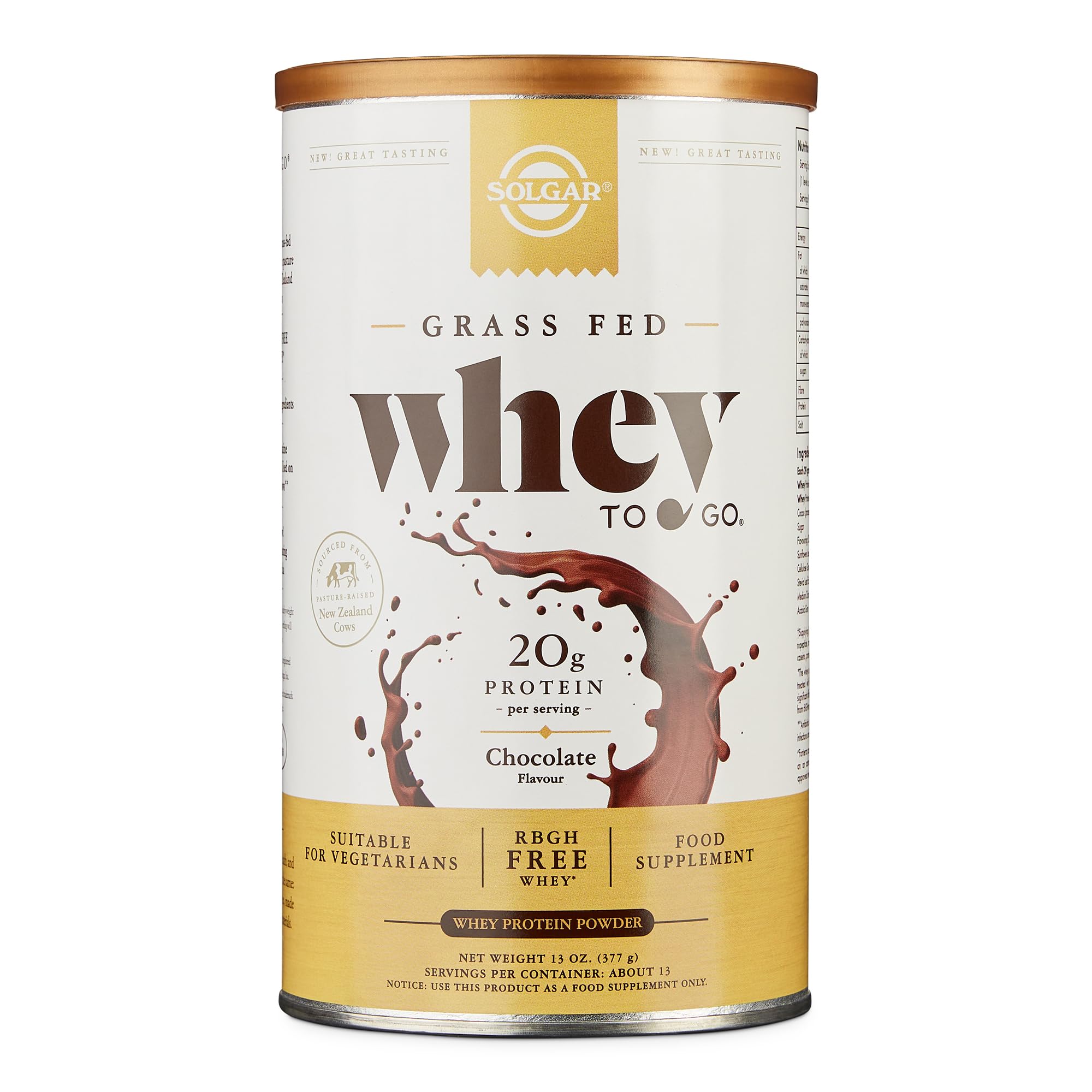 solgar-grass-fed-whey-to-go-prote-na-de-suero-en-polvo-sabor-chocolate-377-g image 2