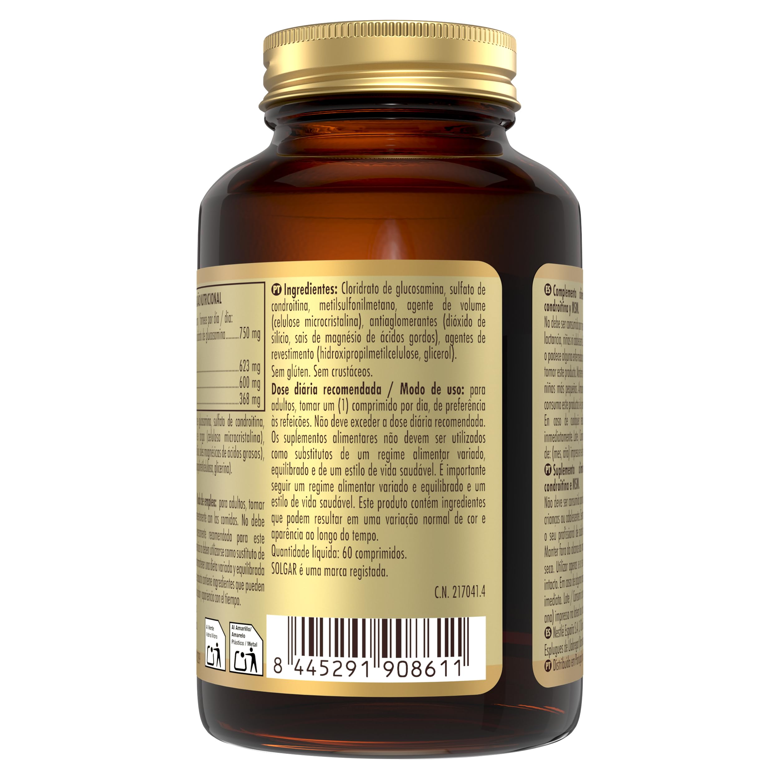 solgar-glucosamina-msm-complex-60-comprimidos image 3