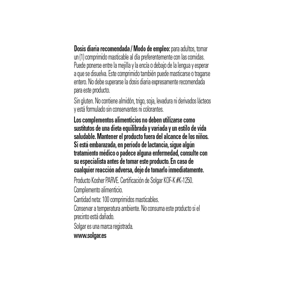 solgar-vitamina-b12-1000-g-comprimidos-sublinguales-masticables-100-comprimidos image 7