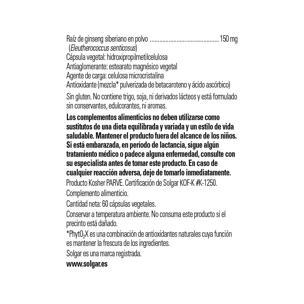 solgar-ginseng-siberiano-extracto-de-ra-z-60-c-psulas image 2