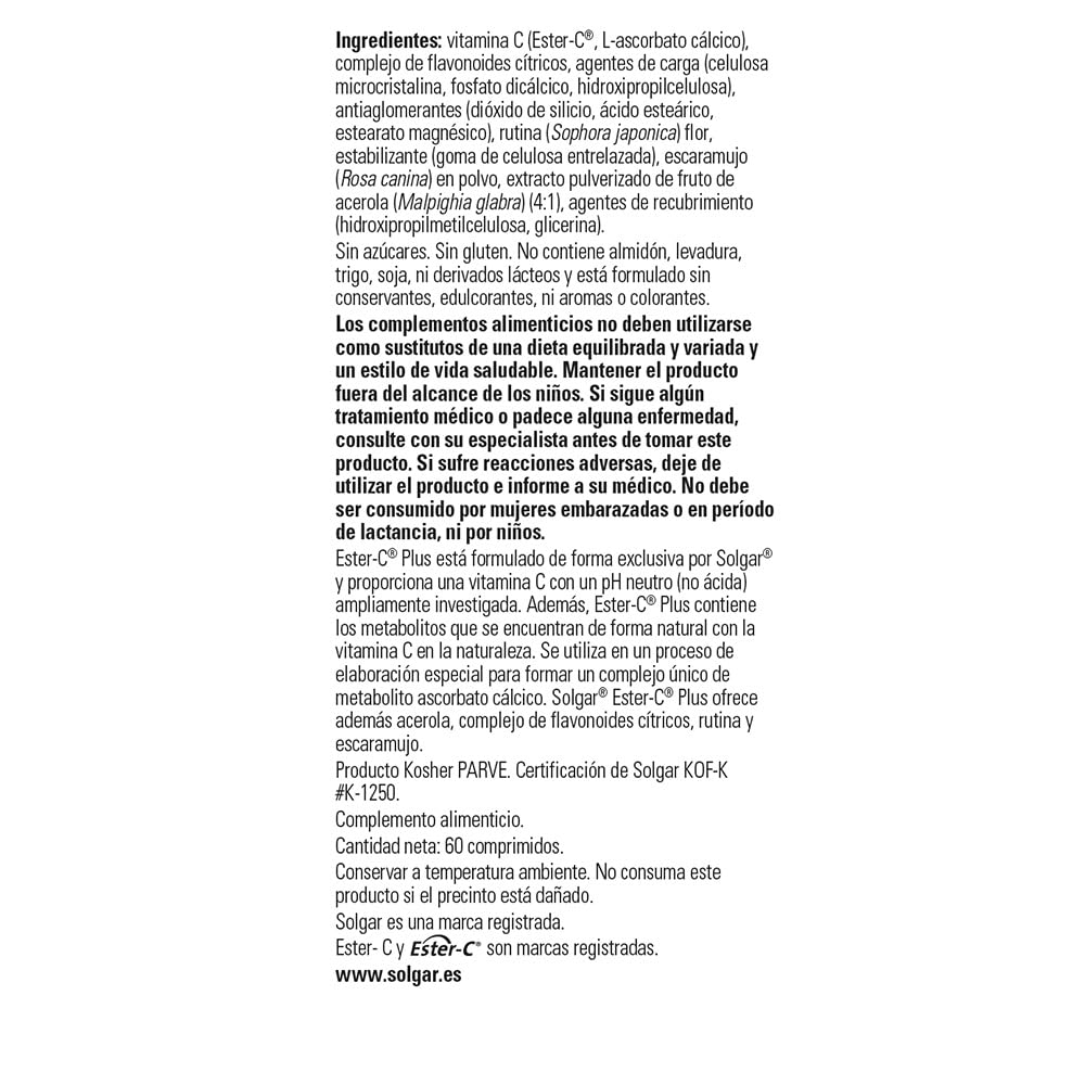 solgar-ester-c-plus-1000-mg-con-bioflavonoides-y-escaramujo-60-comprimidos image 8