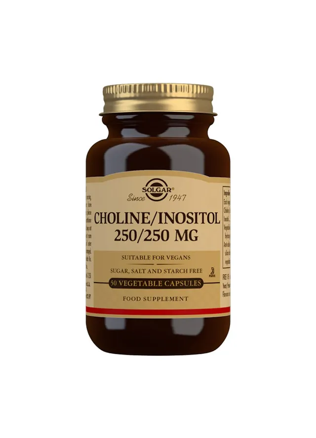 solgar-choline-inositol-50-c-psulas-colina-250-mg-inositol-250-mg-salud-cerebral image 1