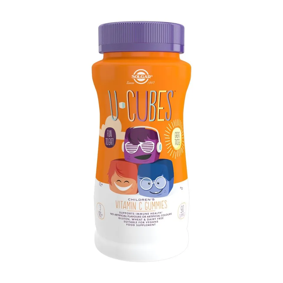 solgar-u-cubes-vitamina-c-90-gominolas-sabores-fresa-y-naranja-para-ni-os image 1