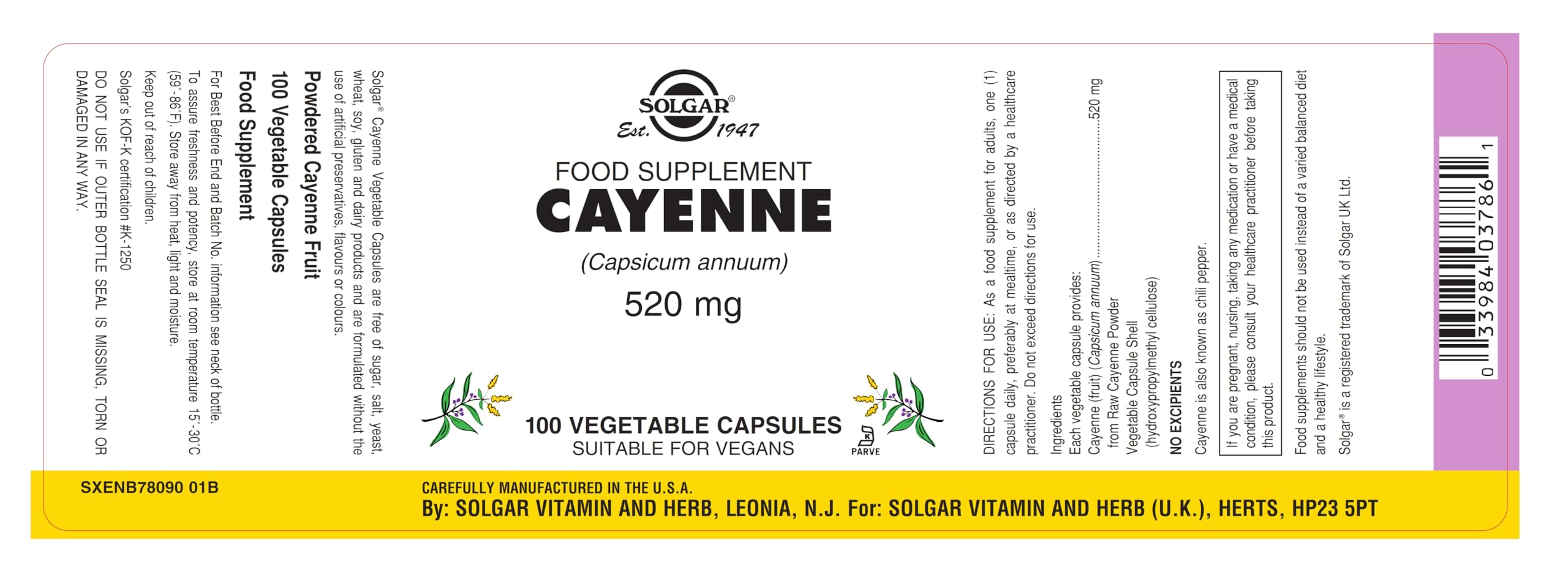 solgar-cayena-520-mg-100-c-psulas-vegetales image 2