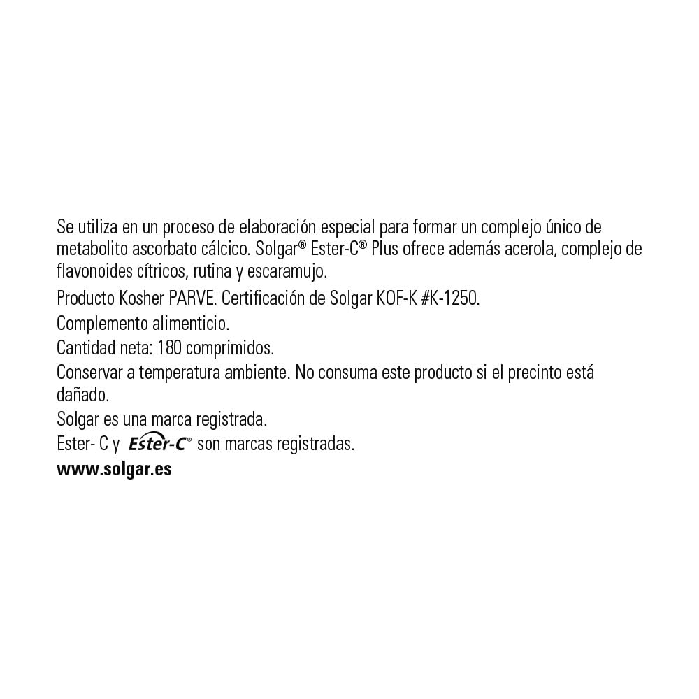 solgar-ester-c-plus-1000-mg-180-comprimidos image 7
