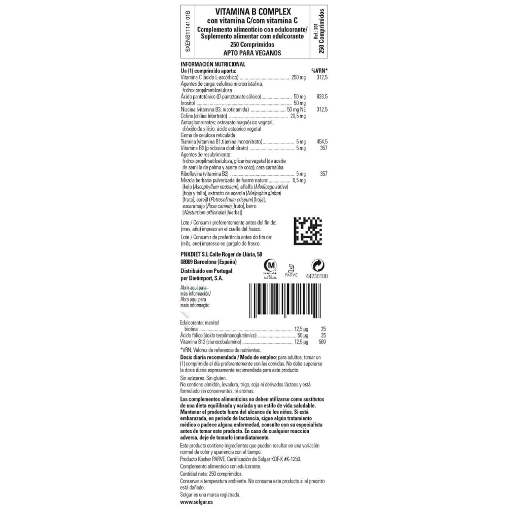 solgar-vitamina-b-complex-con-vitamina-c-250-comprimidos image 5