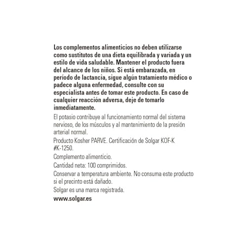 solgar-potasio-gluconato-100-comprimidos image 5