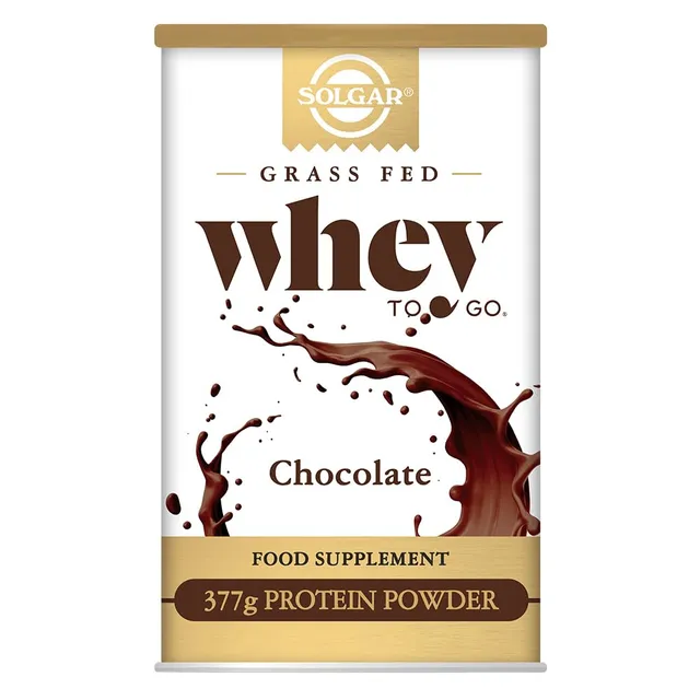 solgar-grass-fed-whey-to-go-prote-na-de-suero-en-polvo-sabor-chocolate-377-g image 1