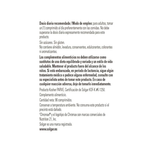 solgar-picolinato-de-cromo-200-g-90-c-psulas-metabolismo-de-la-glucosa image 5