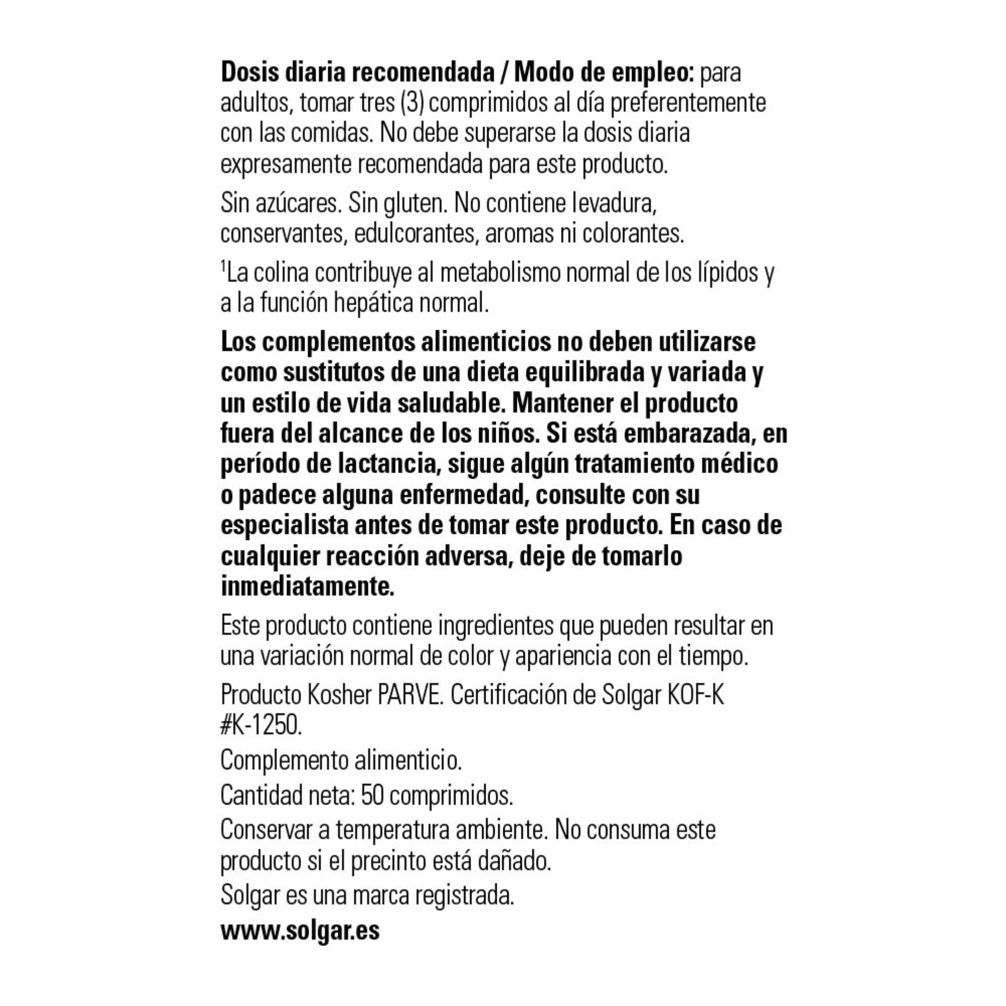 solgar-factores-lipotr-picos-50-comprimidos image 2
