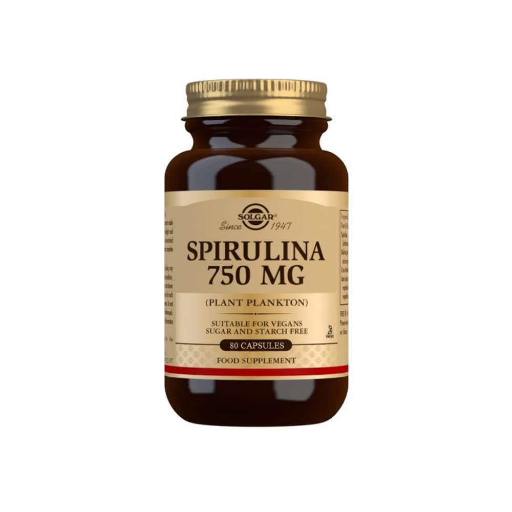 solgar-espirulina-vegetariana-750-mg-80-comprimidos-apto-para-veganos image 2