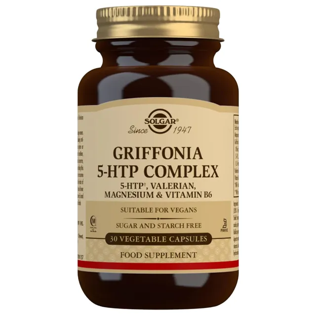 solgar-griffonia-5-htp-complex-con-valeriana-y-vitamina-b6-30-comprimidos image 1