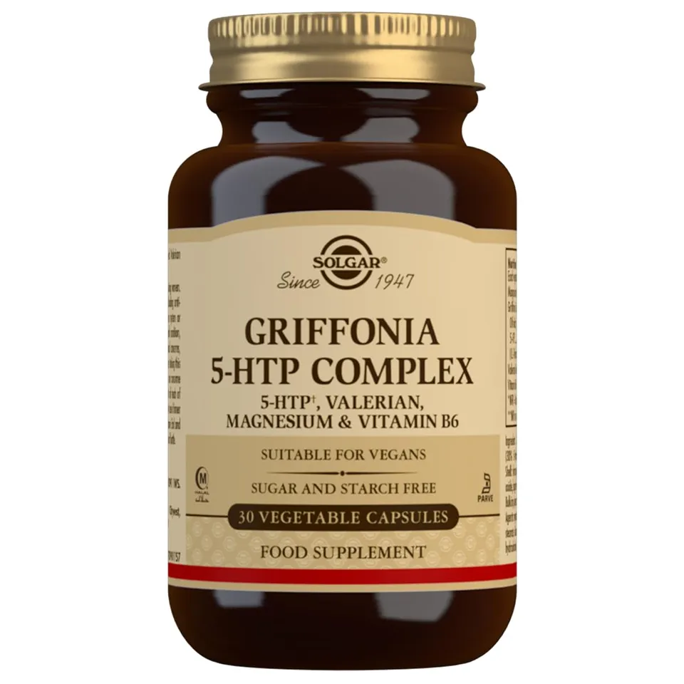 solgar-griffonia-5-htp-complex-con-valeriana-y-vitamina-b6-30-comprimidos image 1