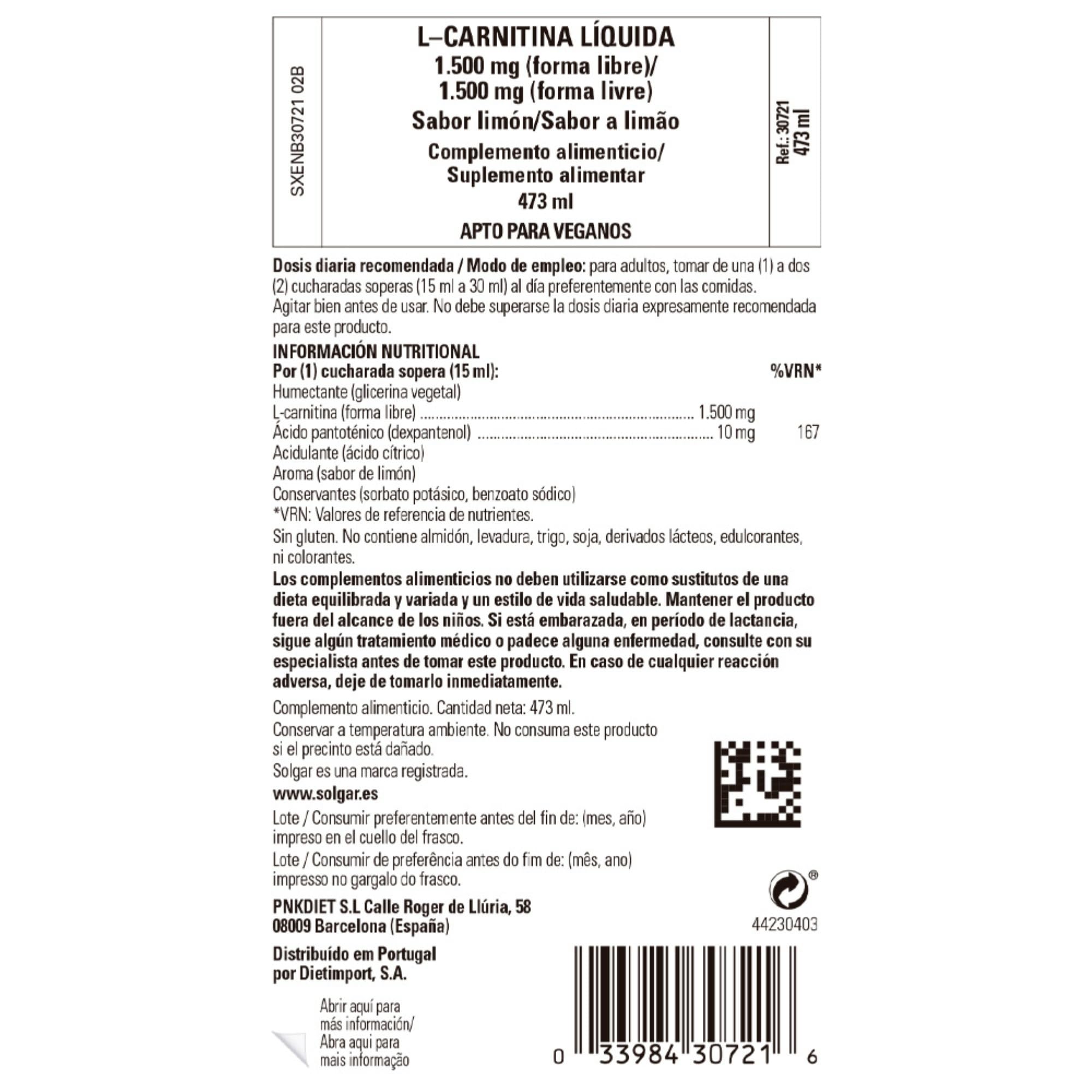 solgar-l-carnitina-1500-mg-l-quida-473-ml-sabor-lim-n-vegano image 2