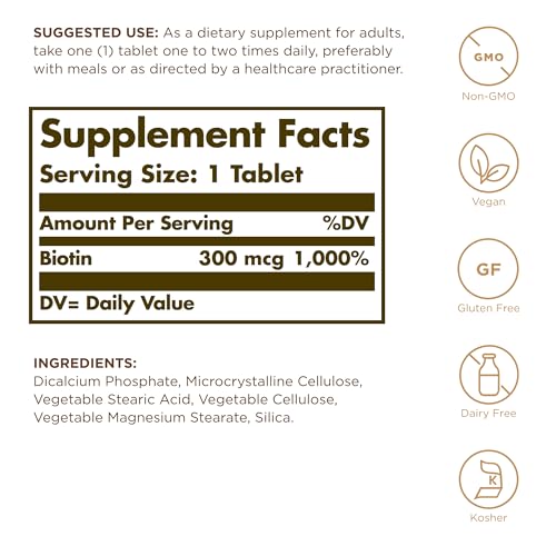 solgar-biotina-300-mcg-100-tabletas-pack-de-3-apoya-piel-cabello-y-u-as-vegano-y image 8