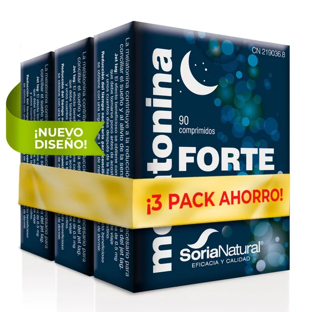 soria-natural-melatonina-forte-pack-3-cajas-de-90-comprimidos-para-dormir-profun image 1