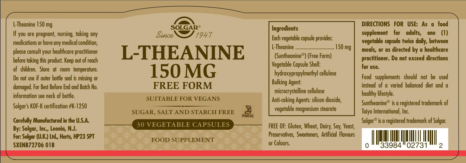 solgar-l-teanina-150-mg-30-c-psulas-vegetales image 2