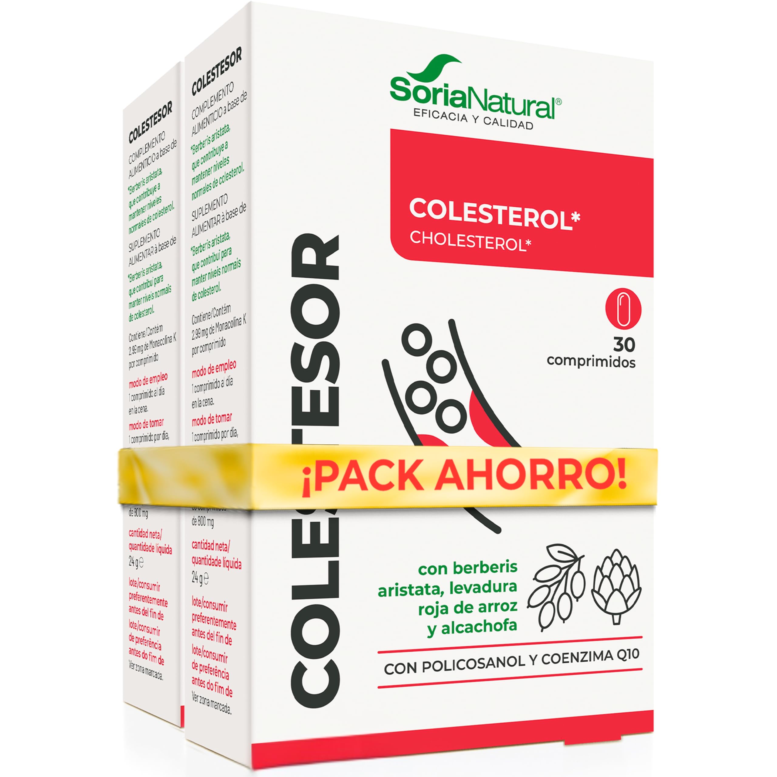 soria-natural-colestesor-con-levadura-roja-de-arroz-pack-2-unidades-con-monacoli image 1