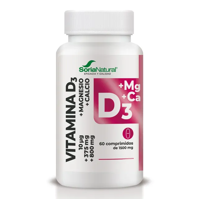 soria-natural-vitamina-d3-magnesio-calcio-60-comprimidos-1500-mg image 1