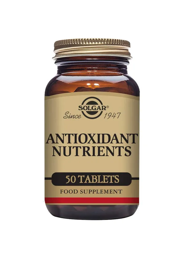 solgar-nutrientes-antioxidantes-50-tabletas-vitaminas-c-y-e-zinc-selenio-y-cobre image 1