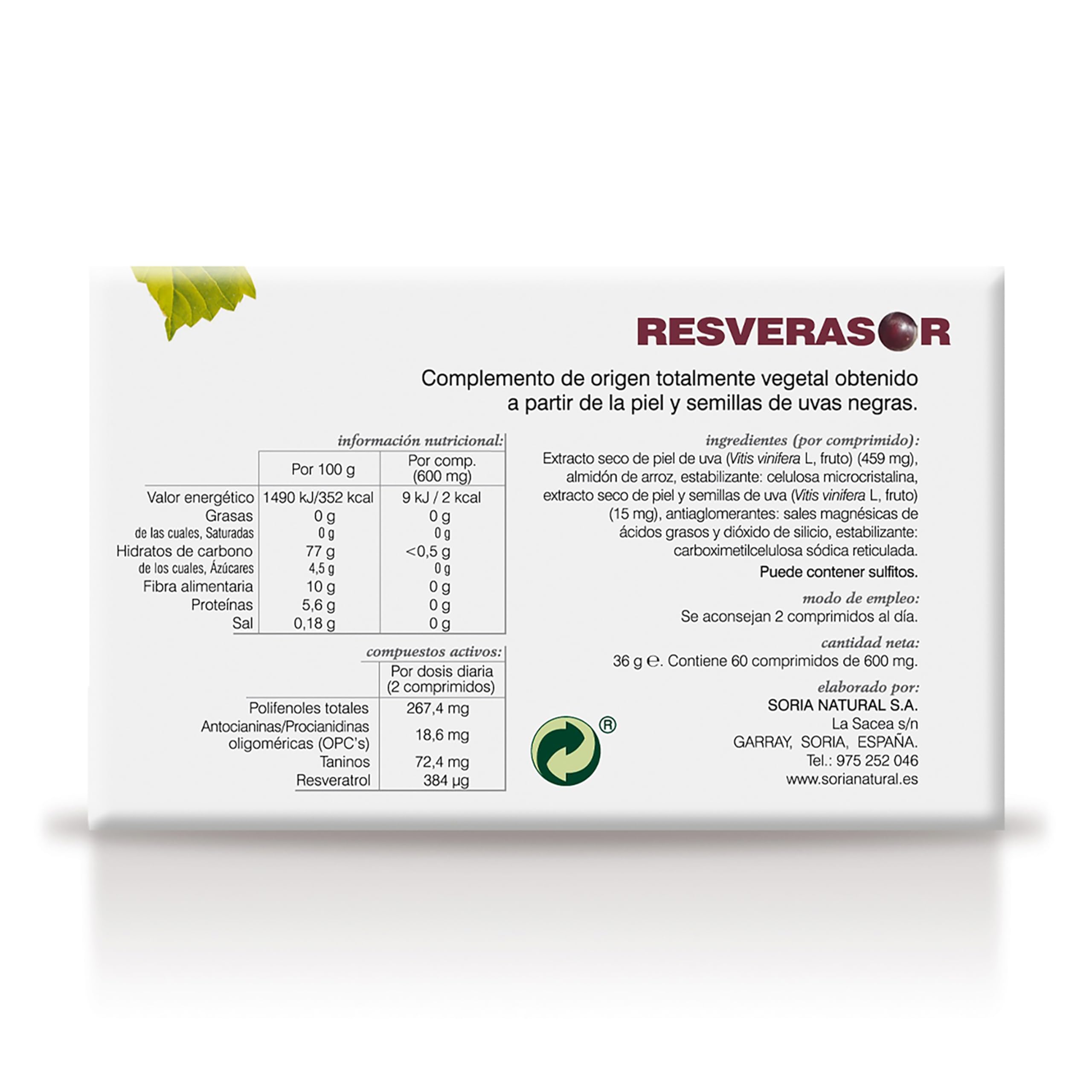 soria-natural-resverasor-premium-60-comprimidos-resveratrol-antioxidante image 7