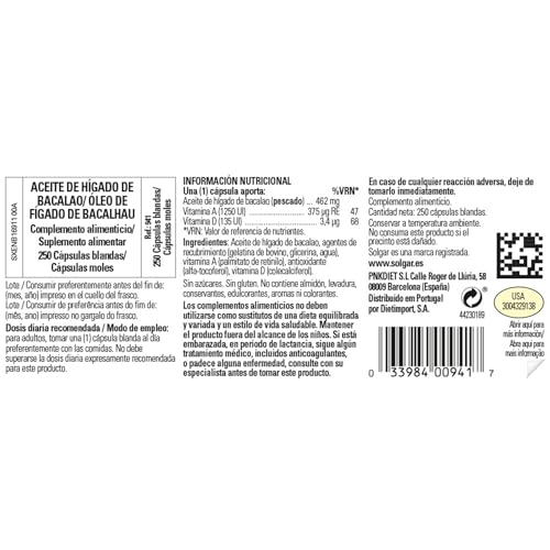 solgar-aceite-de-h-gado-de-bacalao-vitaminas-a-y-d-250-c-psulas-blandas image 5