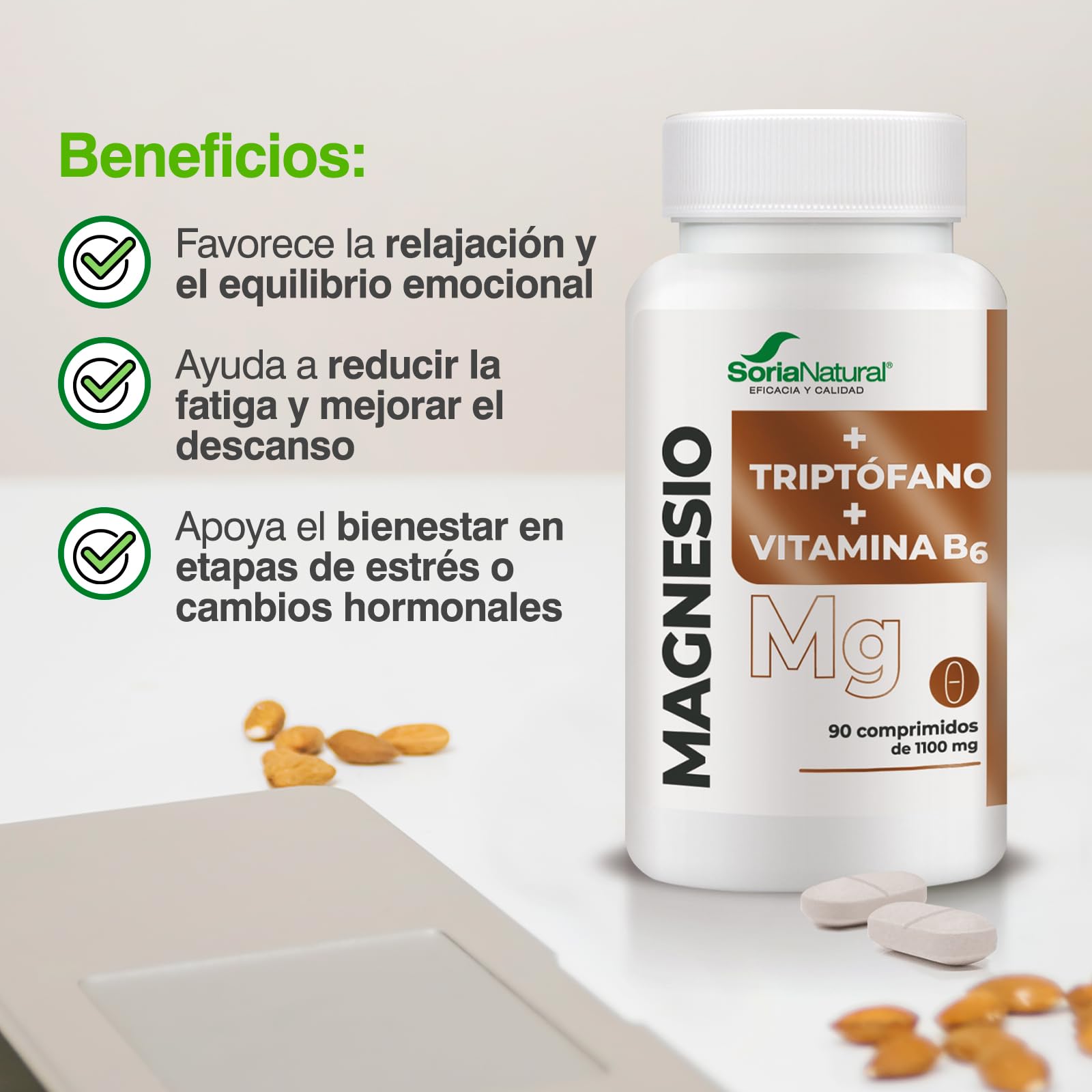 soria-natural-magnesio-con-tript-fano-y-vitamina-b6-90-comprimidos image 4