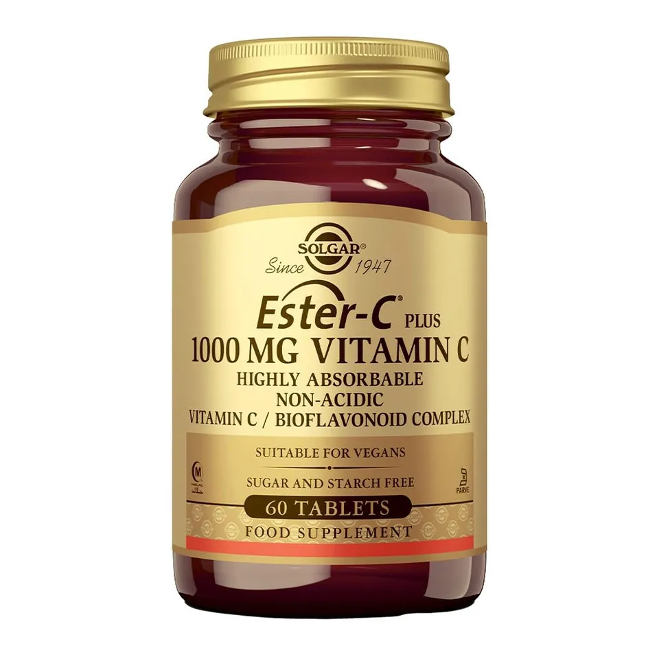solgar-ester-c-plus-1000-mg-con-bioflavonoides-y-escaramujo-60-comprimidos image 1