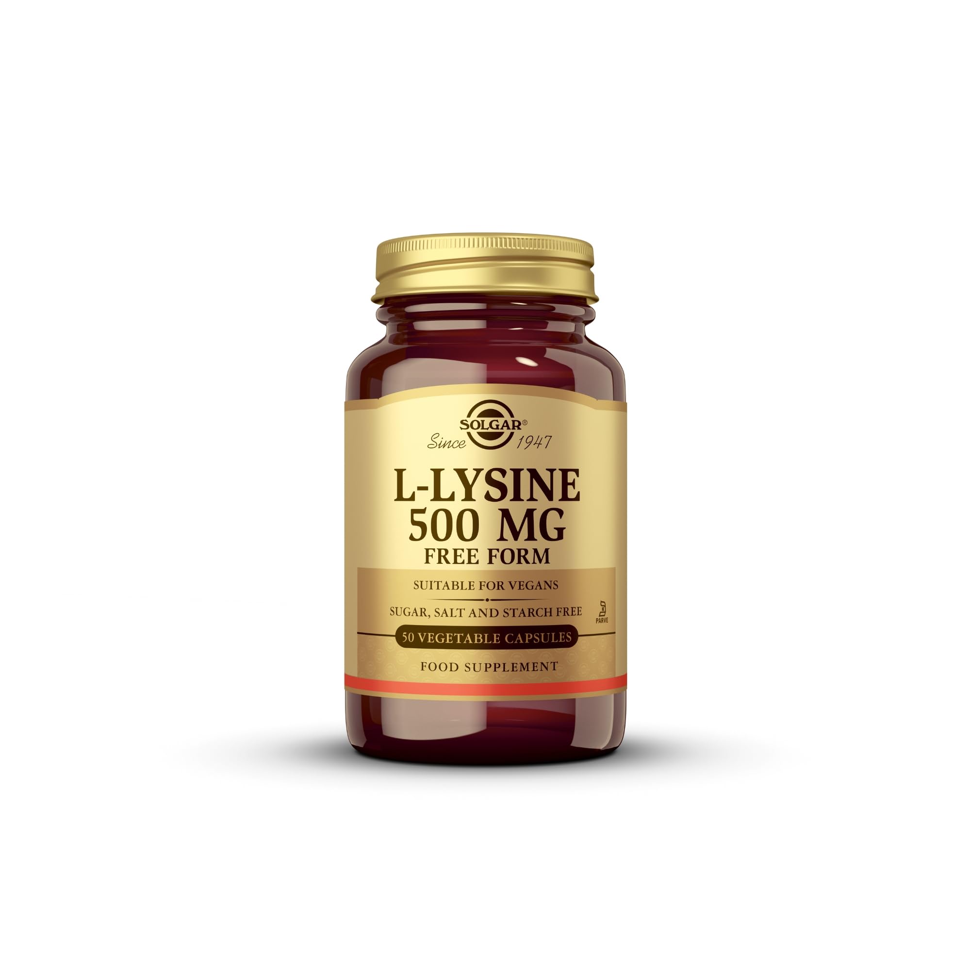 solgar-l-lisina-500-mg-50-c-psulas-vegetales-amino-cido-esencial image 1