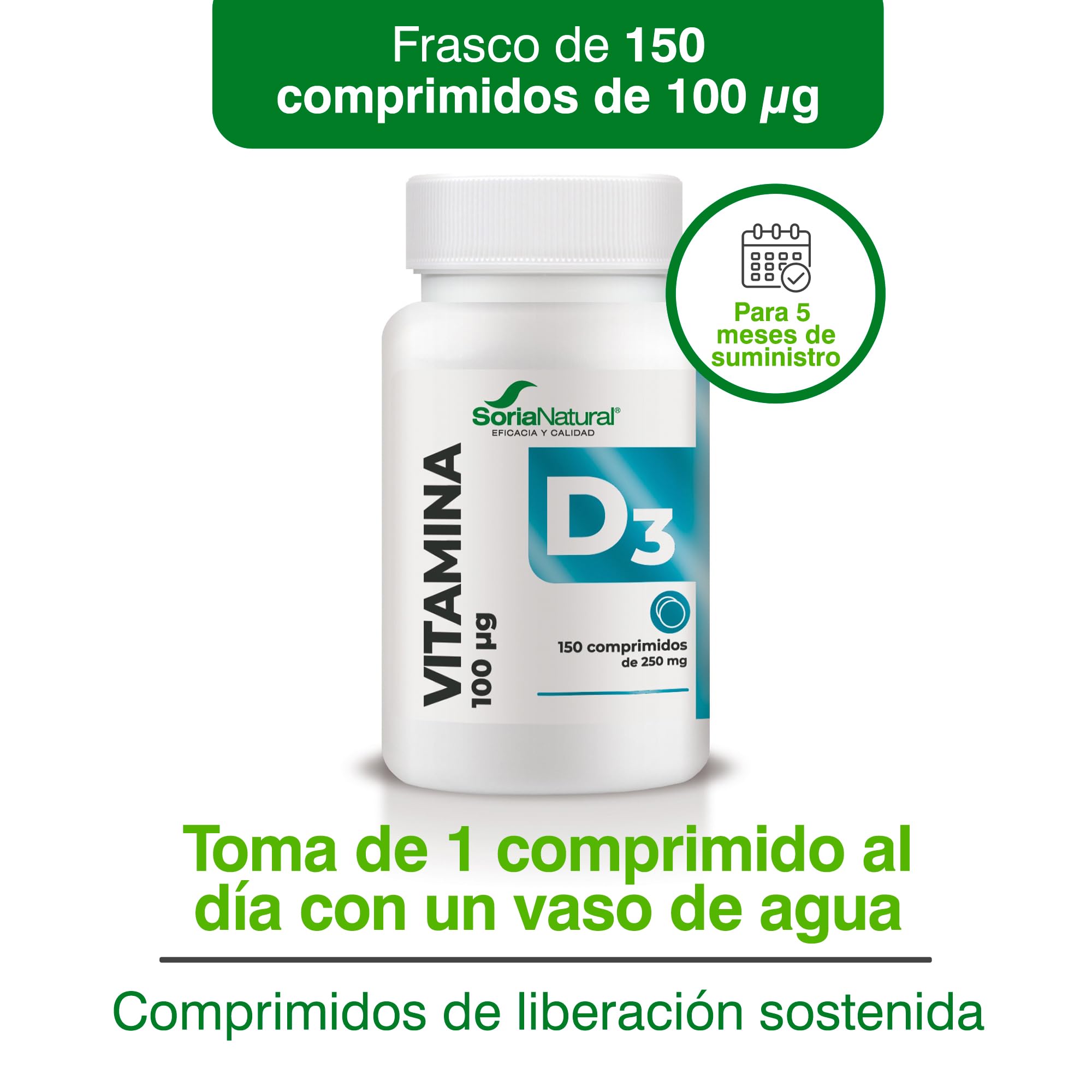 soria-natural-vitamina-d3-4000-ui-150-comprimidos image 5