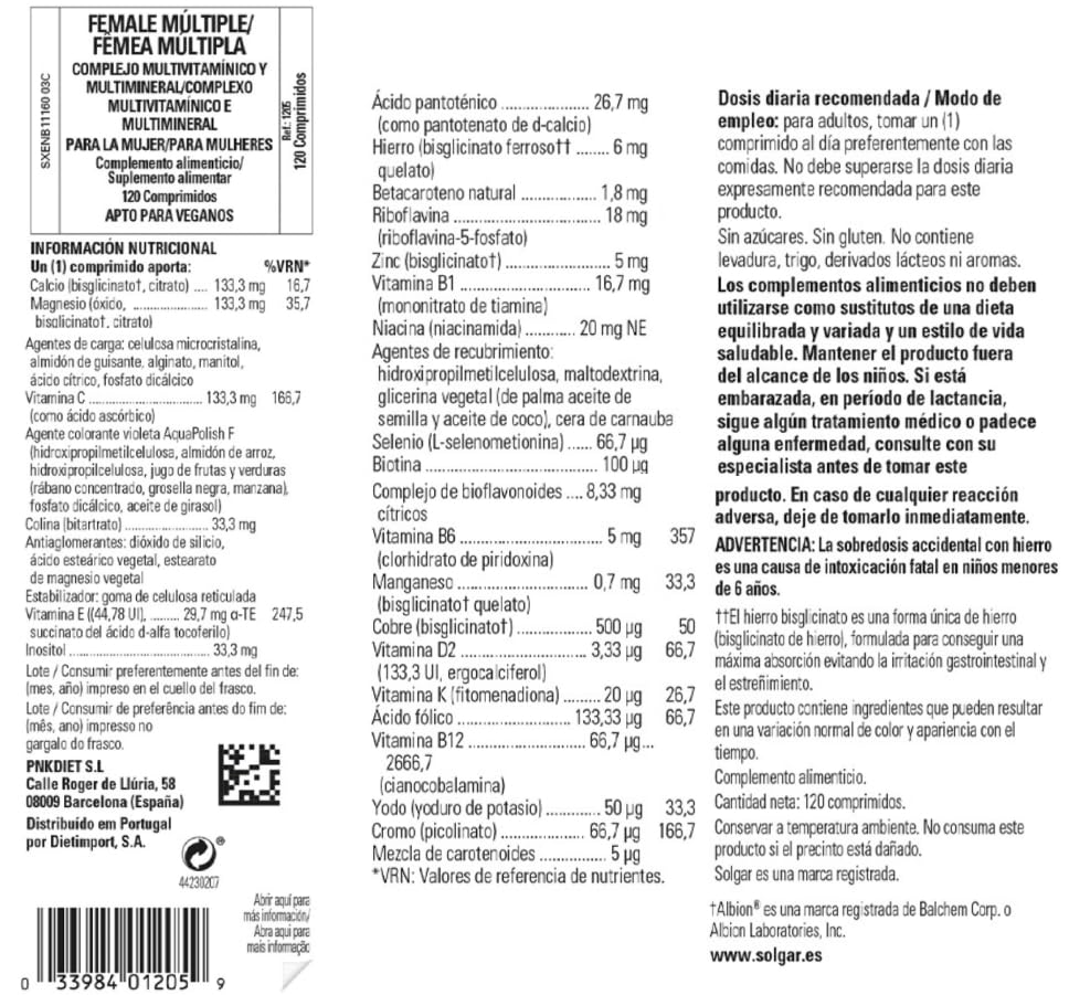 solgar-female-multiple-multivitam-nico-para-mujer-120-comprimidos image 7