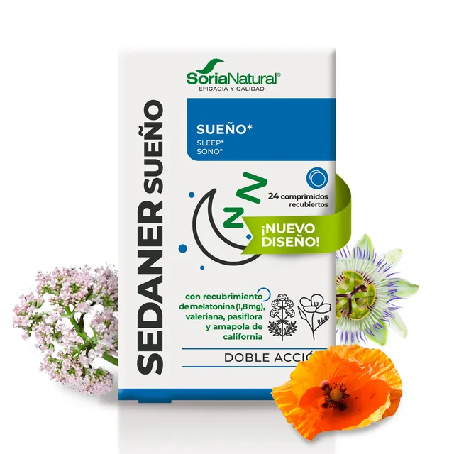 soria-natural-sedaner-sue-o-24-comprimidos-melatonina-amapola-pasiflora-y-valeri image 1